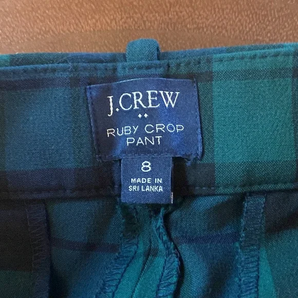 J. Crew Ruby Crop Tartan Pattern Pants/ Size 8 - Picture 3 of 6